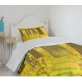 thumbnail image 4 of Ambesonne Fall Quilted Bedspread Set 2 Pcs, Fantasy Dreamlike Forest, Twin Size, Multicolor, 4 of 6