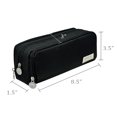 thumbnail image 2 of Wrapables Large Capacity Pencil Case, 3 Compartment Pencil Pouch for Stationery Pens, Black, 2 of 6