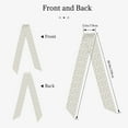 thumbnail image 2 of Wukai Vintage Stylized White Color Print Hair Scarf for Women Fashion Silky Satin Headscarf Wrap Breathable Lightweight Neck Scarves For Handbag Accessories, 2 of 6