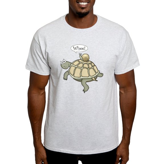 CafePress - Turtle And Snail Whee! Light T Shirt - Men's Classic Graphic T-Shirt