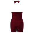 thumbnail image 4 of Women Fashion Solid Color Swimsuit Pleated Gathered Swimwear, 4 of 5