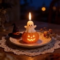 thumbnail image 4 of Halloween Ghost Candles, Halloween Decorations Indoor, Cute Spooky Fall Decor Burning White Scented Wax Candles Gifts for Boo Basket Stuffers , Room Mantel Table Decor, 4 of 7
