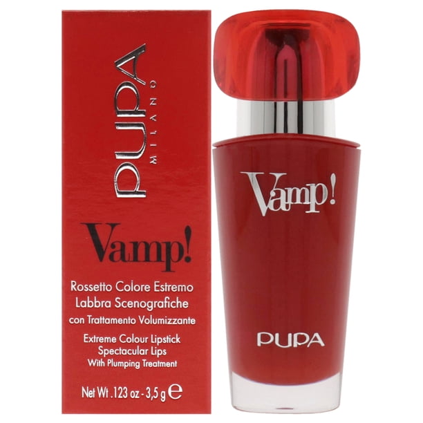 Lápiz labial Vamp! Extreme Colour con tratamiento voluminizador - 301 Intense Red de Pupa Milano para mujer - Lápiz labial de 0,123 oz Pupa Milano Lápiz labial 0.12 oz
