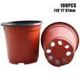 thumbnail image 1 of 100 Pcs Plastic Nursery Pot Double Color Plant Seedling Holder Raising Nutrition Block Pots 100pcs 110*77*87mm, 1 of 2