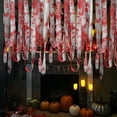 thumbnail image 3 of LShunze Halloween Creepy Blood Cloth, Scary Gauze with Bloody Prints Fabric Scary Blood Strip Drape Doorway Curtain Staircase Costume Accessories for Halloween Decoration Haunted Houses, 3 of 7