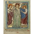 thumbnail image 2 of Illuminator, Unknown 12th Century English 26x32 Black Ornate Wood Framed with Double Matting Museum Art Print Titled - The Baptism of Christ, 2 of 4