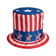 thumbnail image 2 of Independence Day Uncle Sam Top Hat, Patriotic American Flag Tall Hat for 4th of July Parties and Events, 2 of 9