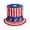 A, variant on Stylish Hats, Dienrx Patriotic Star Party Hat, Red White Blue Five-Point Star Design Cone Hat for Holiday Gatherings, Independence Day Themed Headwear for Festive Events