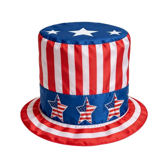 Festival Party Accessory for Men and Women,Red White Blue Cap with Stars,Red White and Blue Hat,Memorial Day Accessories,Patriotic Hat 4th of July Independence Day Flag Patriotic Party Supplies,1Pcs