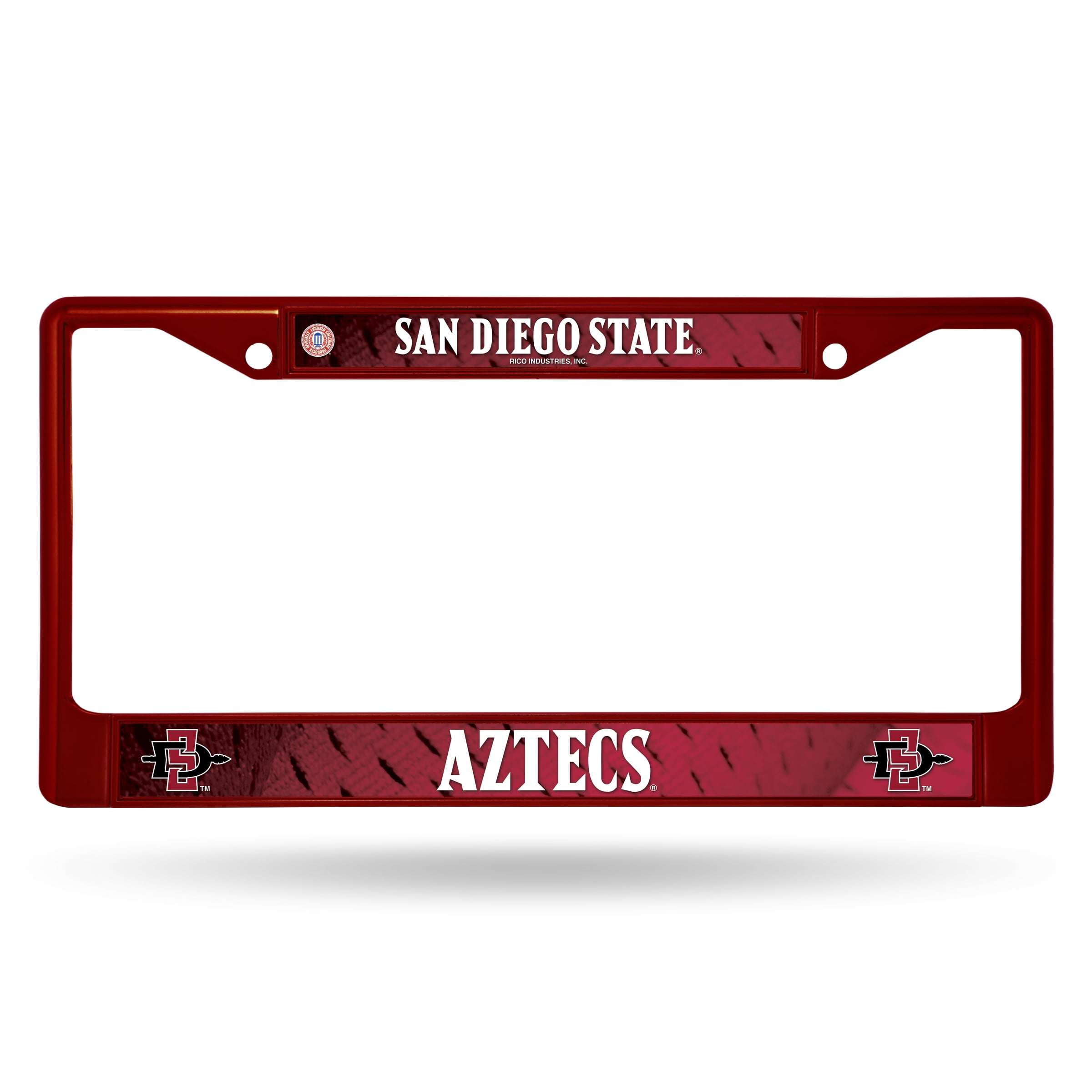 Rico San Diego State Aztecs NCAA Maroon Painted Chrome Metal License