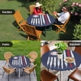 thumbnail image 4 of American Flag Round Tablecloth for 36-44 Inch Tables, Fitted Table Cover with Elastic Edge, US Flag Baseball Stars Navy Blue Waterproof Outdoor Table Cloth Protector for Patio Garden Dinner Picnic, 4 of 9