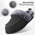 thumbnail image 3 of CHICVOMEY Unisex Fuzzy Memory Foam Slippers Moccasin Style Women Slip-On Winter House Shoes Indoor & Outdoor Comfy Slippers, 3 of 8