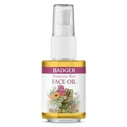 Badger Rose Antioxidant Face Oil w/ Organic Rose Oil 1 fl. oz Glass Bottle
