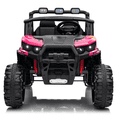 thumbnail image 2 of 800W 24V Ride on Toys UTV for Kids, 2 Seater Ride on Car with Remote Control, Power Car Wheels, Electric Car with Bluetooth, Music, MP3, USB & Lights, Outdoor Toy Gift for Boys & Girls, Pink, 2 of 8