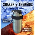 thumbnail image 4 of Shakesphere Tumbler Steel Protein Shaker Bottle Keeps Hot Drinks Hot & Cold Drinks Cold 24 oz, Matte-Black, 4 of 5