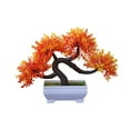 thumbnail image 3 of Billuyoard Nuevas plantas artificiales bonsái, árbol pequeño, plantas en maceta, flores falsas en maceta Decoración Silbato de Dragón Árbol Tarde Rojo, 3 of 6