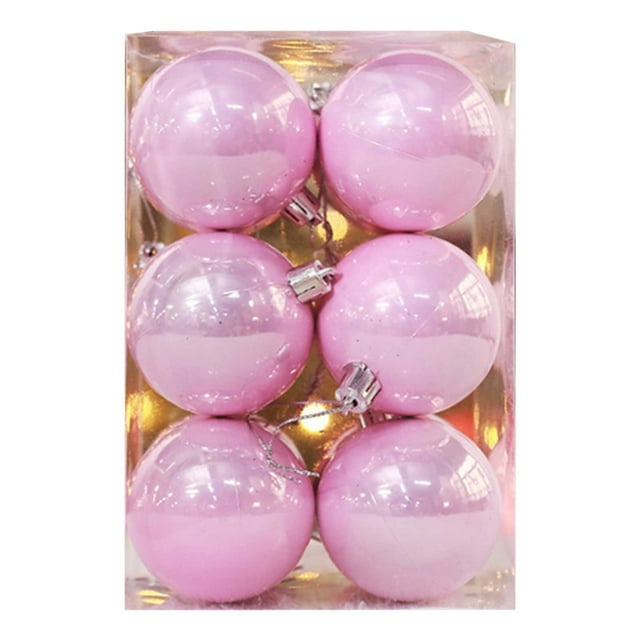 Kyusrd Christmas Tree Decor for Xmas Christmas Tree Ornament Shatterproof Hanging Balls Sets for Holiday Wedding Party Christmas Decorations(8Cmx12Pcs)
