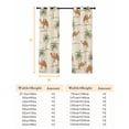 thumbnail image 6 of Date Coconut Tree Blackout Curtains for Bedroom, Desert Camels Botanical Tropical Beige Thermal Insulated Kitchen Drapes with Grommets, Light Blocking Window Treatment, 2 Panels 52" x 45", 6 of 7