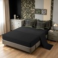 thumbnail image 5 of Manfei Minimalst Patriotic Camo Twin Bedding, Vintage US Flag Bedding Comforter Set, Desert Tan, Black Reversible, 7pcs, 5 of 6