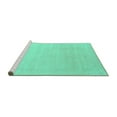 thumbnail image 2 of Ahgly Company Machine Washable Indoor Rectangle Solid Turquoise Blue Modern Area Rugs, 6' x 9', 2 of 4