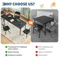 thumbnail image 3 of 5-Piece Kids Folding Table & Chairs Set – Toddler Activity Set with PU Leather Top, Foldable Design for Daycare, Classroom & Home (No Assembly Needed), 3 of 9