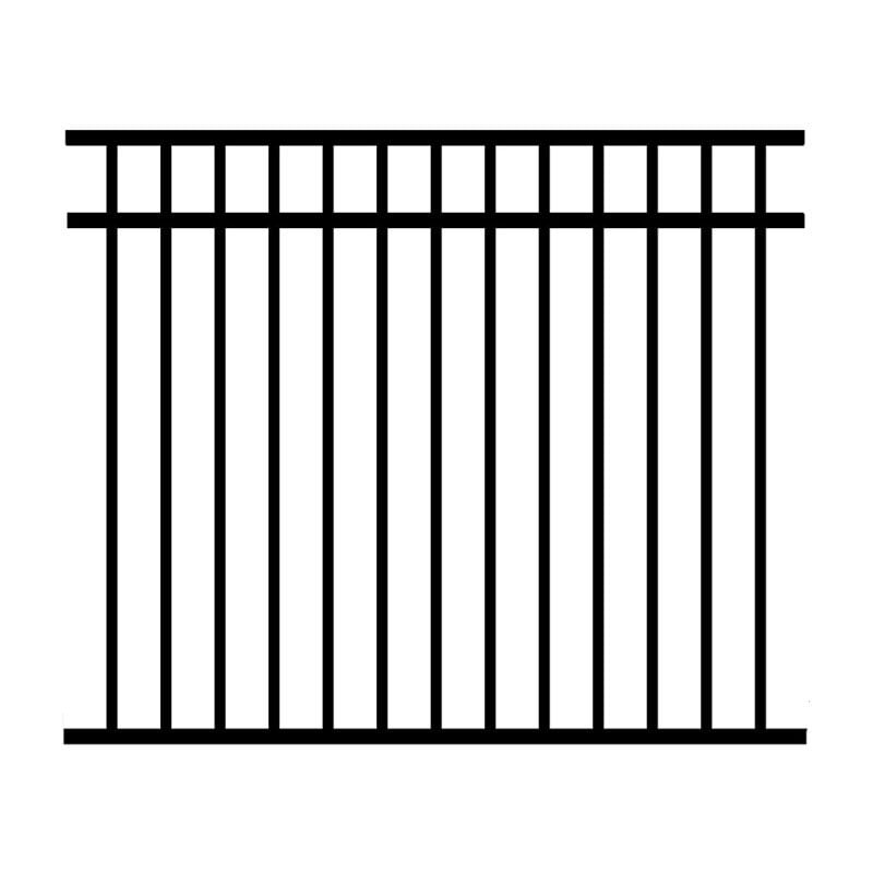 Jerith 54 x 72 in. Black Unassembled 3-Rail Aluminum Fence Section by Jerith Manufacturing Company Inc