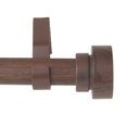 thumbnail image 2 of 1 inch Brett Faux Wood Curtain Rod 120-170" - Dark Walnut, 2 of 2
