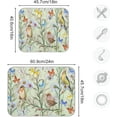 thumbnail image 2 of Flowers Birds Dish Drying Mats for Kitchen Counter Decor 16x18 in, Colorful Summer Butterfly Dishes Draining Mat Baby Bottle Drainer Dry Mat with Loop Countertop Protector, 2 of 6