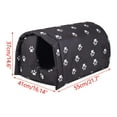thumbnail image 2 of PureCasa Outdoor Oxford Cloth Waterproof Dog Cat Bed, Enclosed Dog Cat House Kennel for Autumn Winter, Warm House Sleeping Pad for Small Cats Dogs, Modern Decor, Half Round, 1 Pack, L, Black, 2 of 7