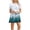 v Blue, variant on Lindreshi Summer Dresses for Women Women's Casual Color-Blocking Printed Short-Sleeved Round-Neck Dress