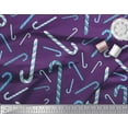 thumbnail image 2 of Soimoi Purple Cotton Duck Fabric Candy Stick Kids Print Fabric by the Yard 42 Inch Wide, 2 of 3