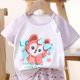 thumbnail image 5 of Camisetas de Verano de Manga Corta para Niños con Estampado Pequeño Blusas de Cuello Redondo Set de Dos Piezas Tela Suave Y Transpirable para Sesiones Fotográficas Diarias Informales, 5 of 5