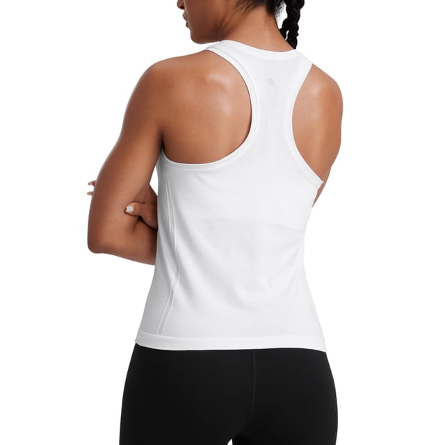 Musculosa CRZ YOGA sin costuras con espalda nadadora blanca talla grande