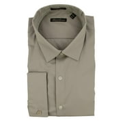 New York Men's Stretch Slim Fit French Cuff Sleeve Shirt M 17(34/35)