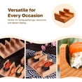 thumbnail image 5 of ABCISI Wood Sushi Temaki Holder, Rustic Novelty Serving Tray, Taco Display Stand Sushi Hand Roll Holder for Party Restaurant Dining Room, Presentation Platter Roll Boat Food Display,  2 Grid, 5 of 14