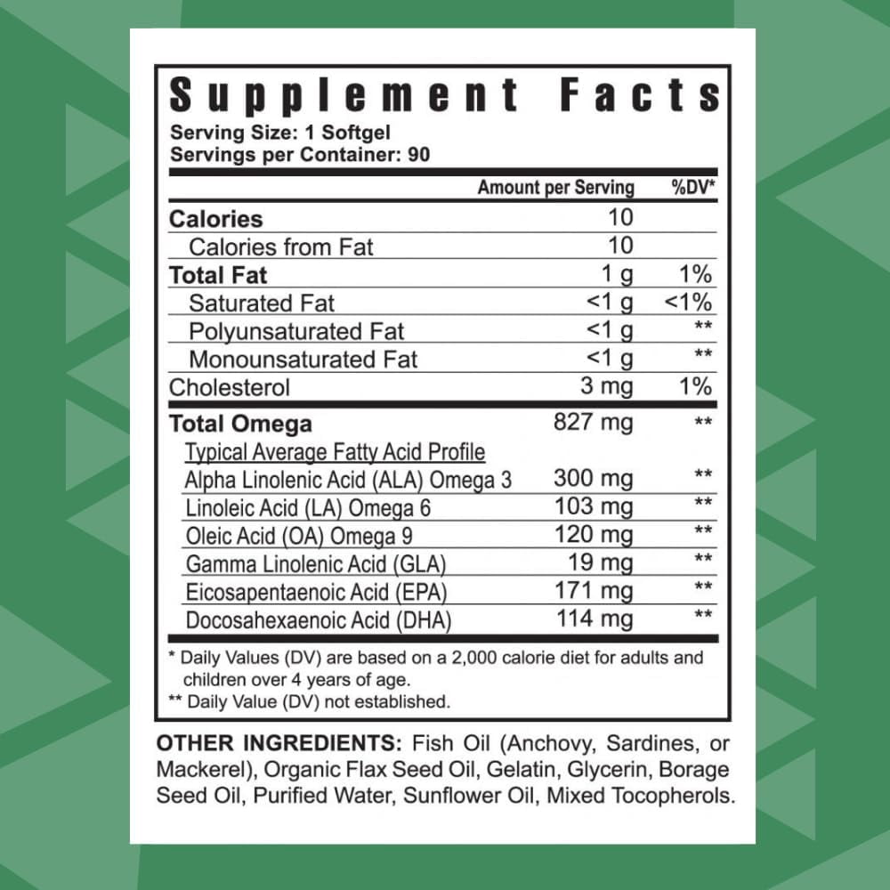 Youngevity Ultimate EFA Plus Omega Fatty Acid Supplement, 90 Softgels