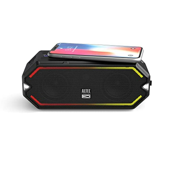 Altec Lansing - HydraBlast Wireless Portable Bluetooth Speaker, IP67 Waterproof for Parties, USB C Rechargeable Outdoor Speakers with Built in Phone Charger and LED Lights, 20 Hour Playtime