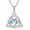 Moonstone, variant on Irish Claddagh Necklace 925 Sterling Silver Simulated Birthstone Emerald Green/Moonstone Trinity Knot Jewelry Gift