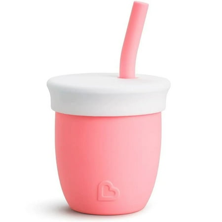 UPC: 0735282177774 | Munchkin – C’est Silicone! Training Cup with Straw  Coral