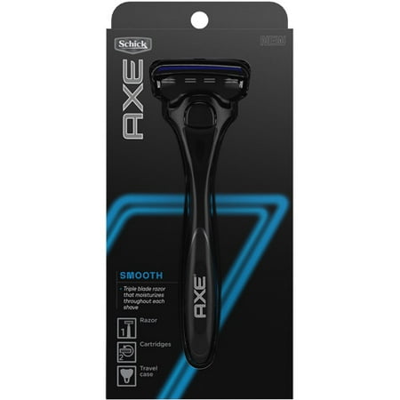 Axe Schick Smooth Razor Kit with Cartridge, Razor and Travel Case