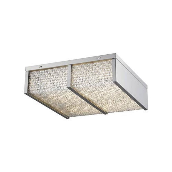 Avenue Lighting LED Flush Mount Cermack St. Brushed Nickel - Exact Size