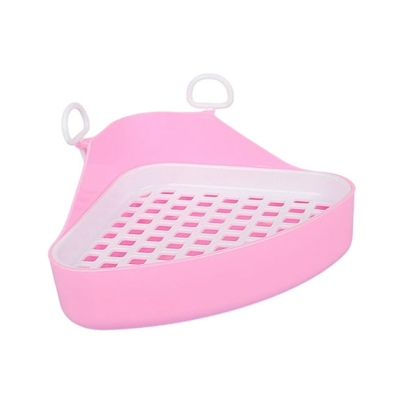 Inodoro triangular para entrenador de orinal con rejilla Bandeja para mascotas Estación de desechos Arena para esquinas Rosado Yuyangstore Entrenador para ir al baño