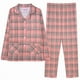 thumbnail image 1 of Pijamas bonitos de algodón para mujer, camisetas de manga larga y pantalones con bolsillos, ropa informal de estar por casa con lunares., 1 of 5