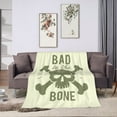 thumbnail image 6 of DouZhe Ultra-Soft Micro Fleece Lightweight Flannel Bed Blanket, Skull Bad To The Bones People Print Cozy Warm Throw Blankets, 60"x50", 6 of 7