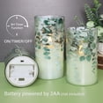 thumbnail image 4 of Velas sin llama de cristal verde incandescente con temporizador remoto, 4 of 7
