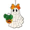 thumbnail image 2 of Dserfhy Cute Ghost Sun Catcher Ornament with Lanyard Easy to Hang Stained Glass Suncatcher Gothic Window Hanging Decoration, 2 of 8