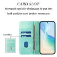 thumbnail image 2 of ELEHOLD Case for iPhone 16e, RFID Vintage Wallet Phone Case, Magnetic Closure Leather Cover Built-in Stand,Mint, 2 of 8