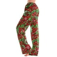 thumbnail image 5 of Riecok Womens Lounge Pants Plus Size Elastic Waist Straight Leg Pajama Bottoms Christmas Print Trendy Casual Lounge Pants Multicolor S, 5 of 7