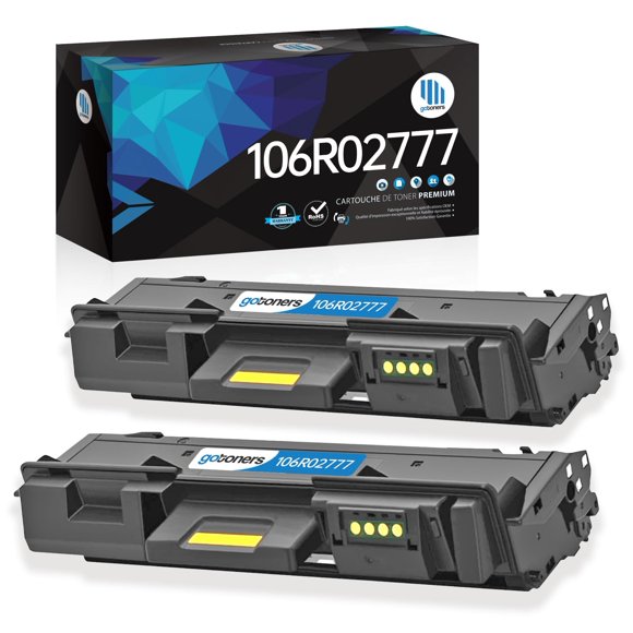 Gotoners 3215 3225 Compatible Toner Cartridge Work with Xerox WorkCentre 3215 3225 Phaser 3260 106R02777 106R02775 Printer Ink (Black, 2-Pa