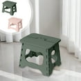 thumbnail image 3 of Small Foldable Stool Lightweight Portable Folding Stool with Handle,Compact Non-slip Folding Stools for Indoor Outdoor,Space Saving Design Footstool for Bathroom,Kitchen,Living Room,Office,Home, 3 of 7